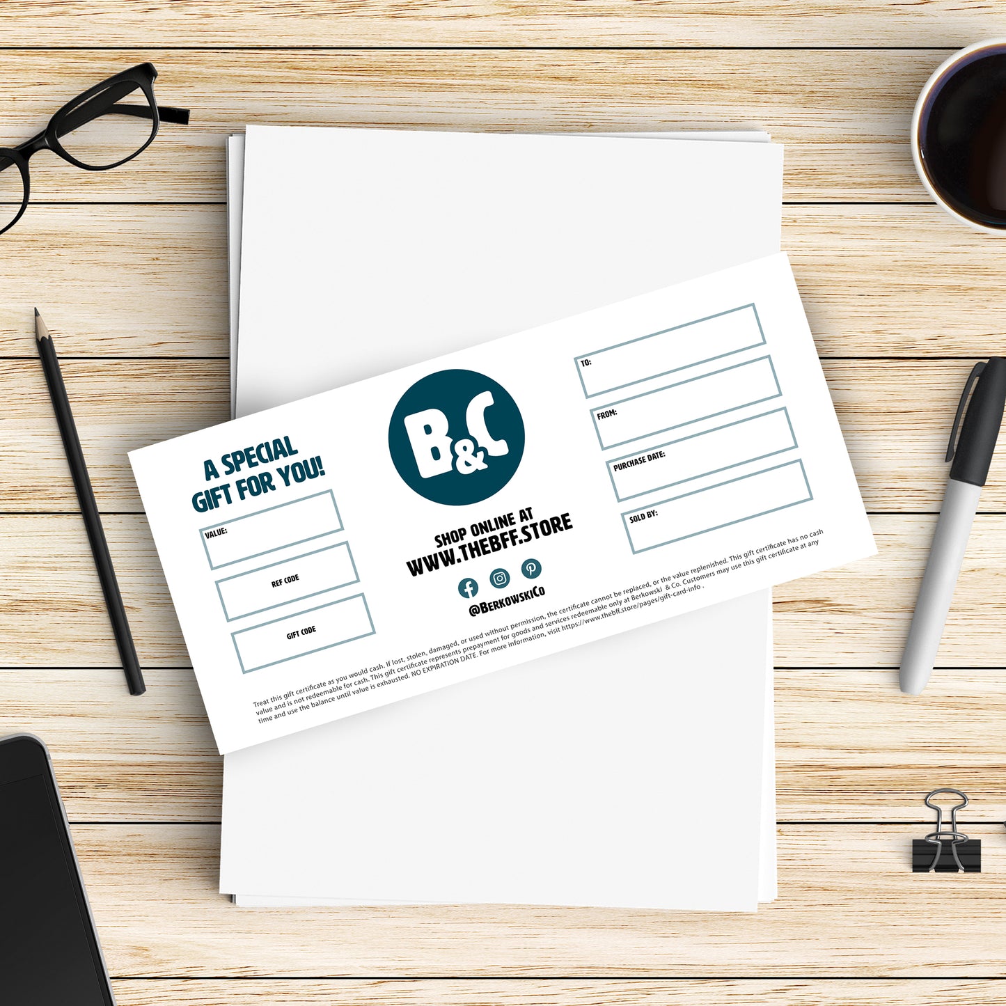 Berkowski & Co Gift Certificate