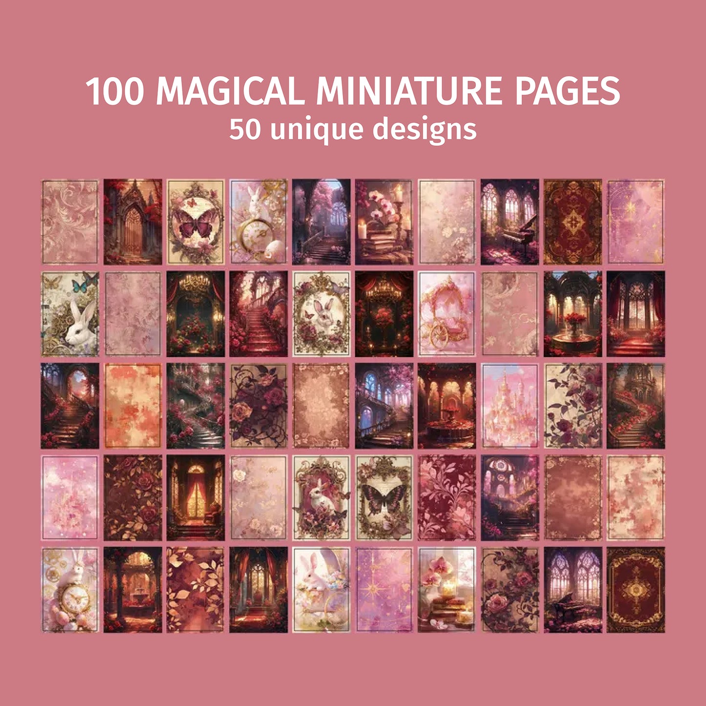 Romantic Moon Castle | Pink Mini Magi Book