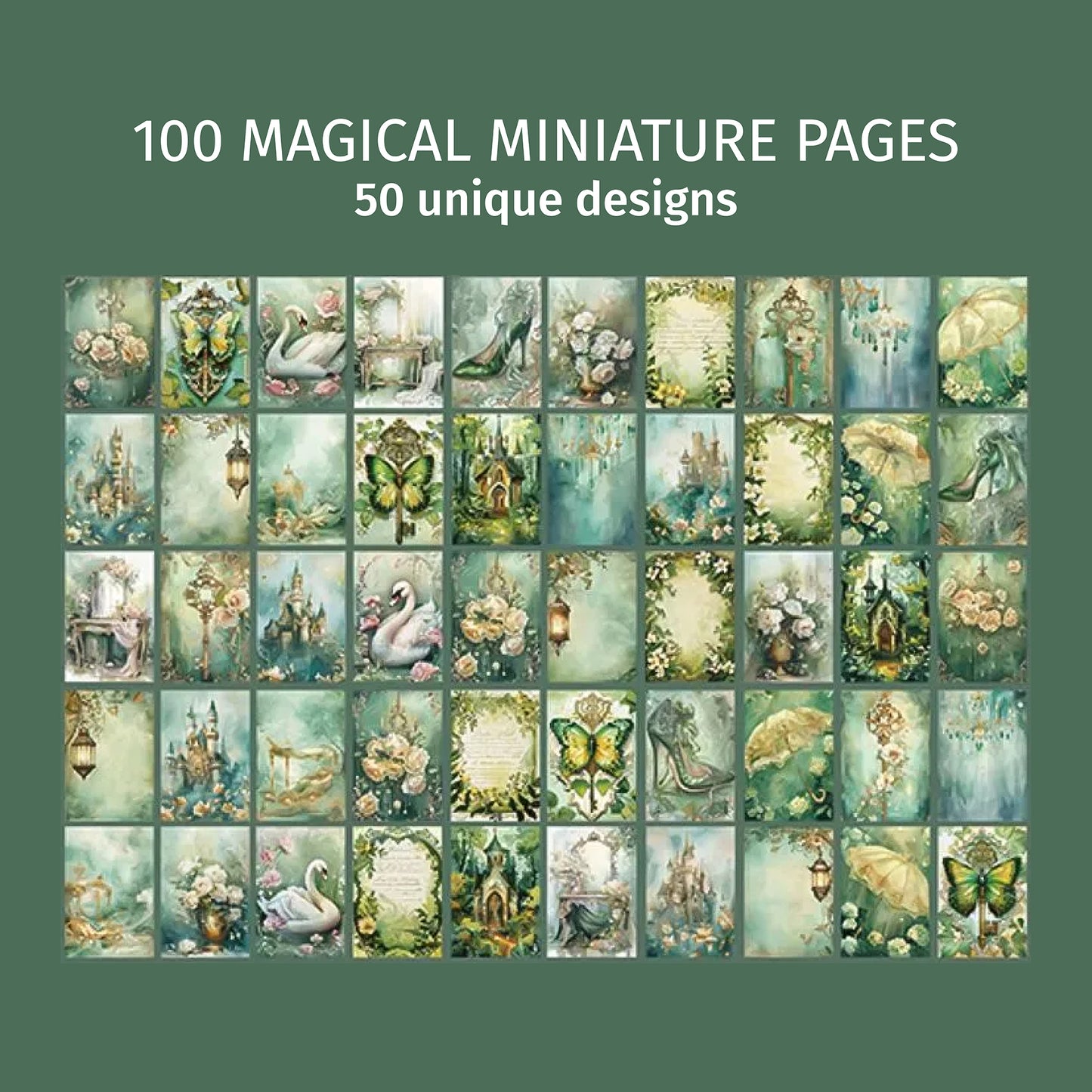 The Green Forest Cabin | Green Mini Magi Book