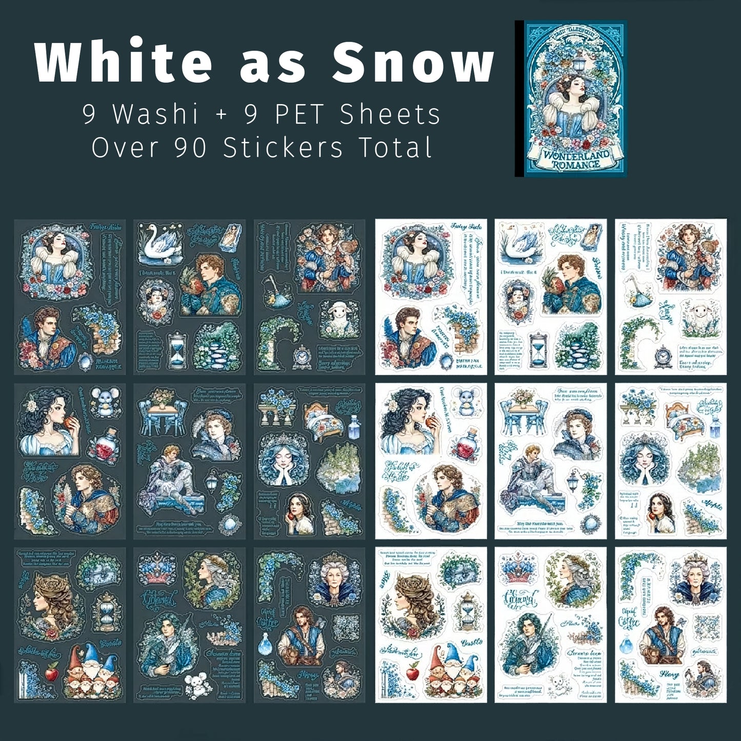 White as Snow | Blue Wonderland Romance Sticker Book