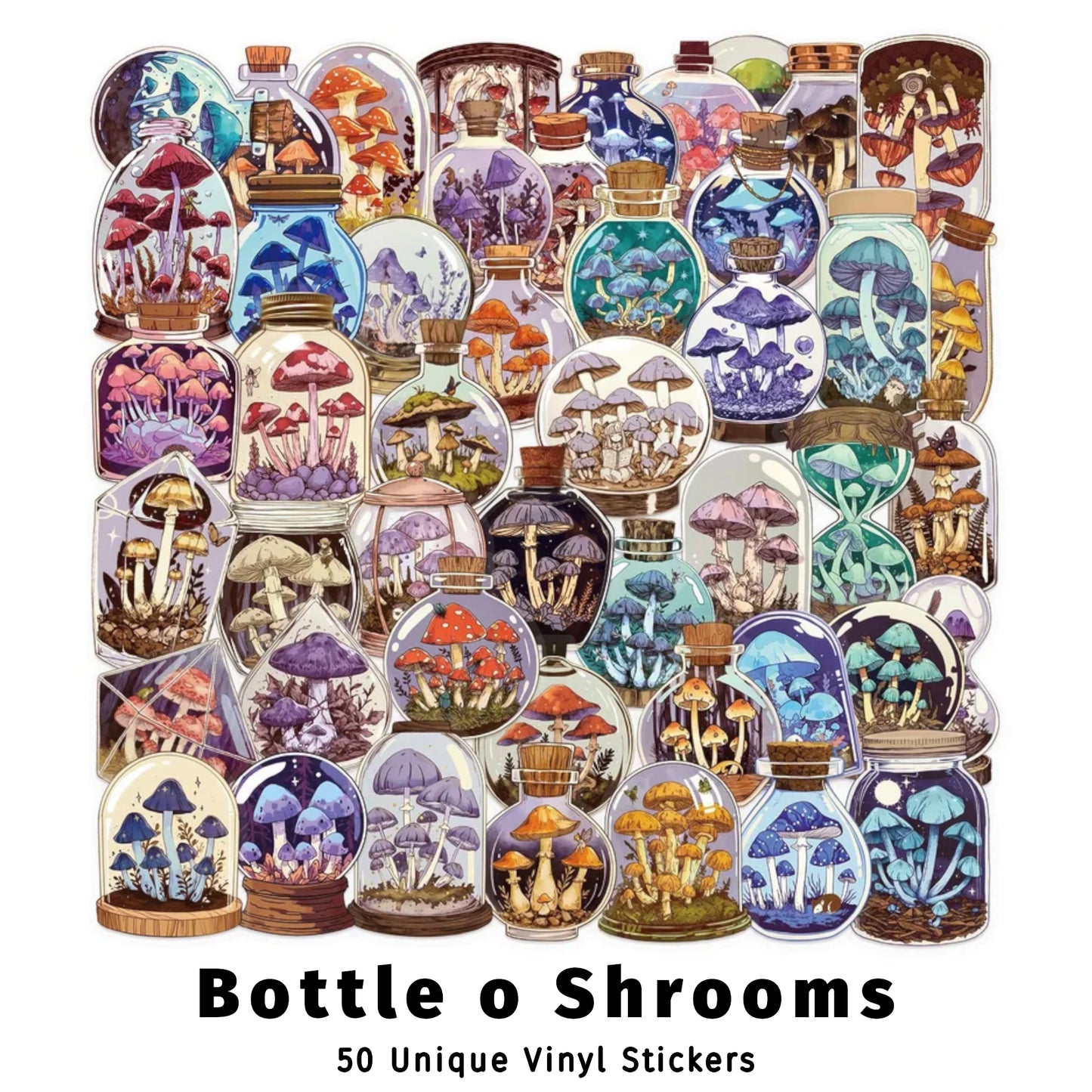 Bottle o Shrooms | Mauve Sticker Slack Pack