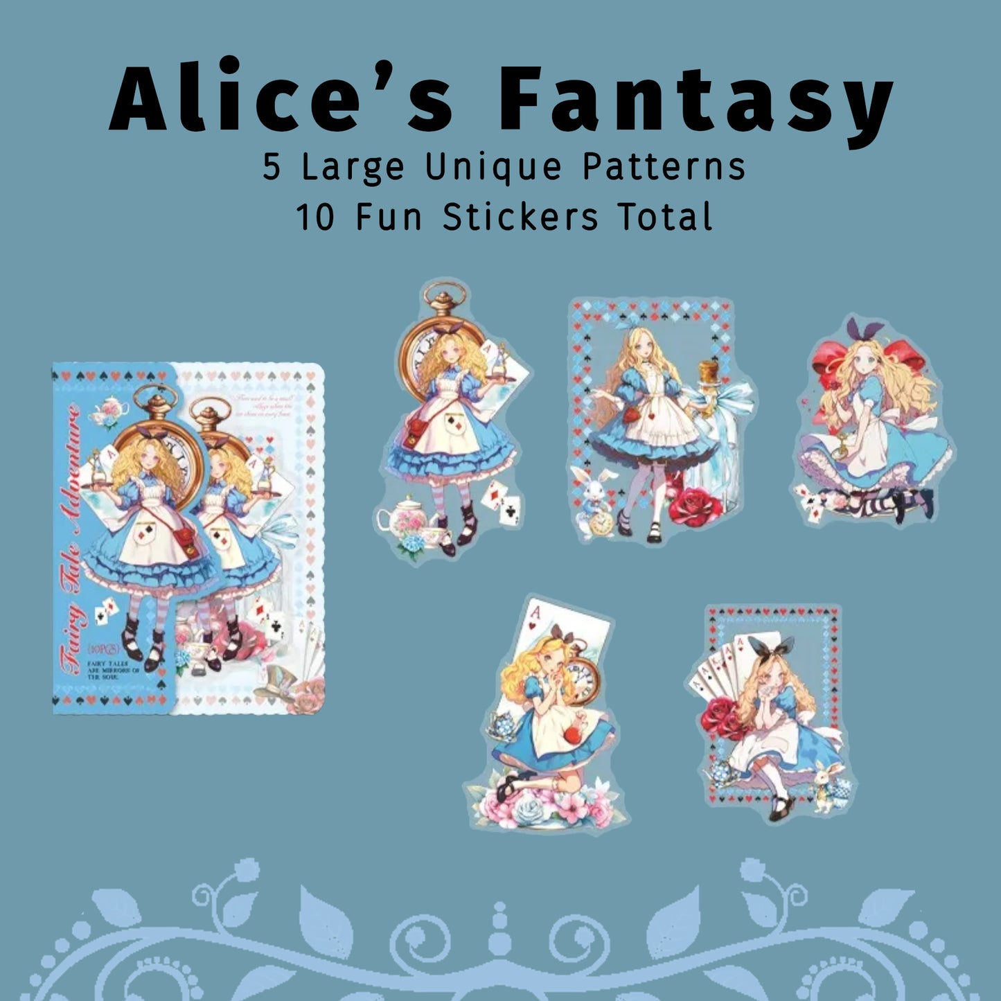 Alice's Fantasy | Blue Fairytale Sticker Pack