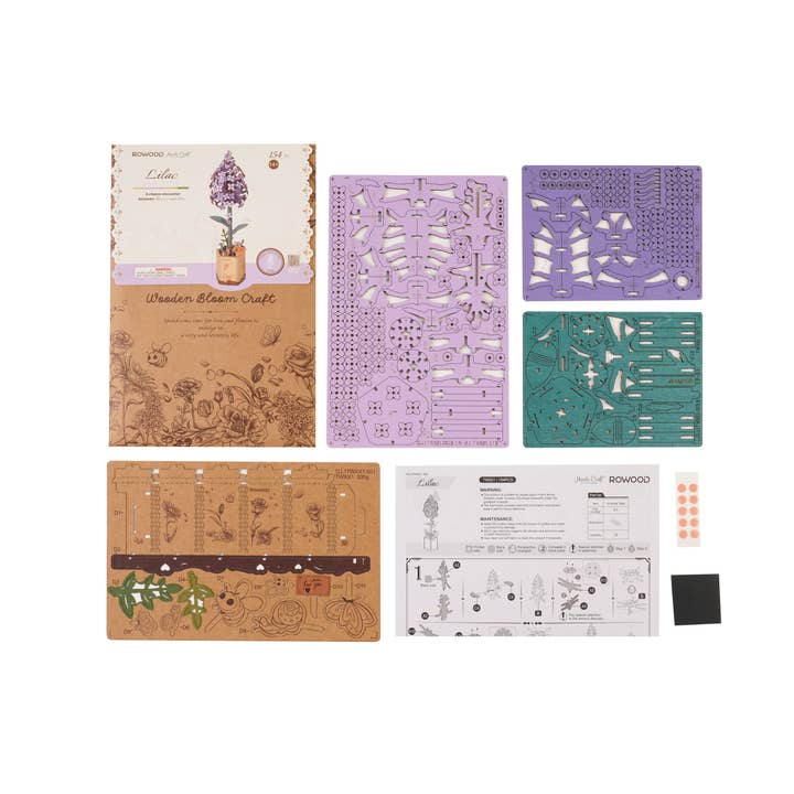 Lilac | 3D Wood Flower Puzzle