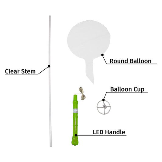 Fairy Wish Balloon | Green Spear Handle | Round Balloon