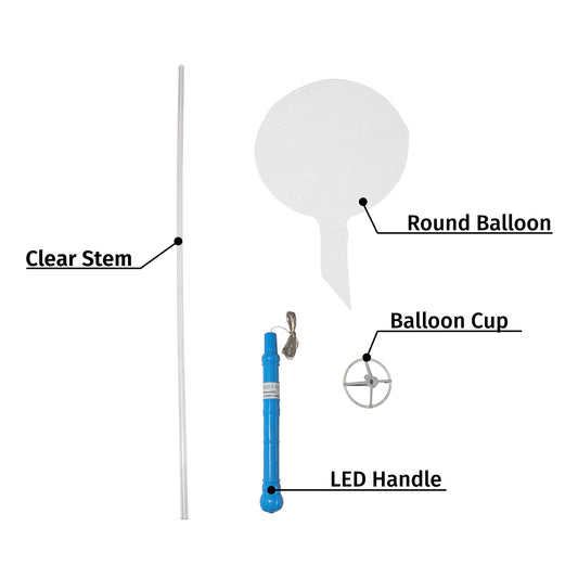 Fairy Wish Balloon | Blue Spear Handle | Round Balloon