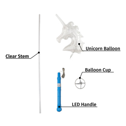 Fairy Wish Balloon | Blue Spear Handle | Unicorn Balloon