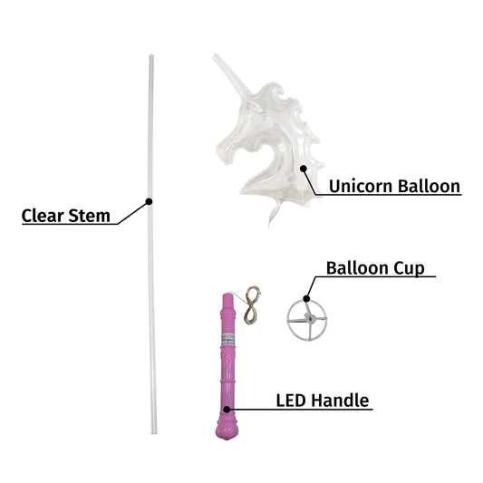 Fairy Wish Balloon | Pink Spear Handle | Unicorn Balloon