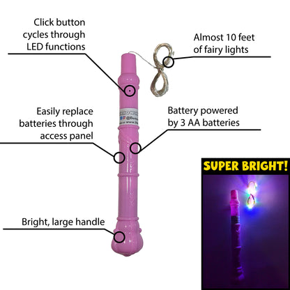 Fairy Wish Balloon | Pink Spear Handle | Round Balloon