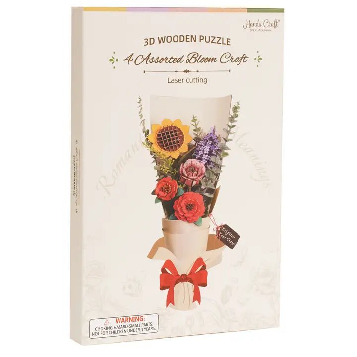 Blooming Bouquet | 3D Wood Flower Puzzle Multi-Pack
