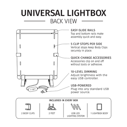Charcoal Black Universal Lightbox