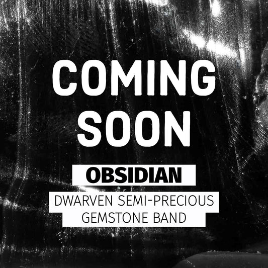 COMING SOON! Dwarven Semi-Precious Gemstone Band | Obsidian | Faecore Style