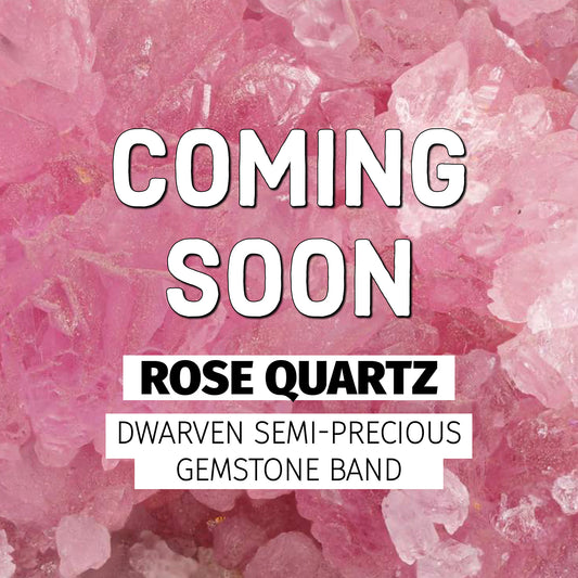 COMING SOON! Dwarven Semi-Precious Gemstone Band | Rose Quartz | Faecore Style