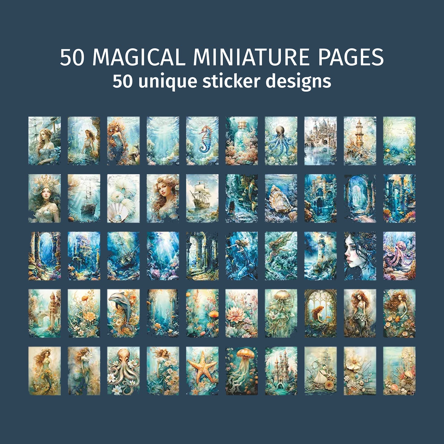 Fantastic Sea | Green Mini Magi Sticker Book