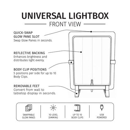 Charcoal Black Universal Lightbox