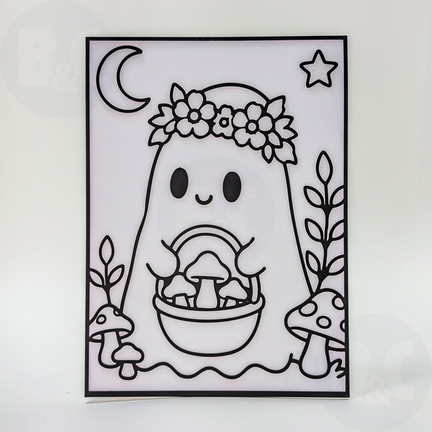 Flower Basket Ghostie Glow Pane