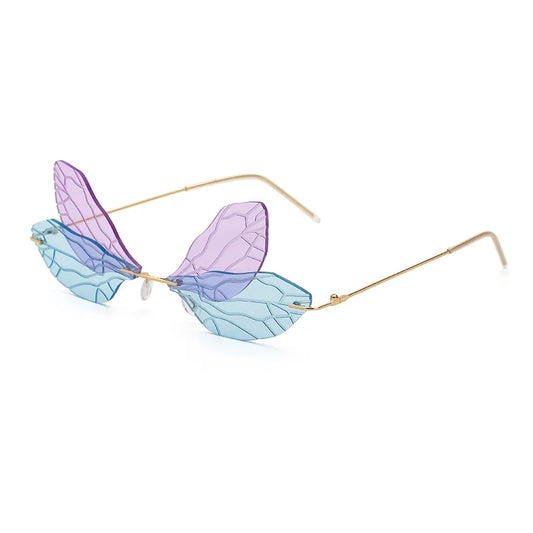 Dragonfly Wing Sunglasses | Purple and Blue