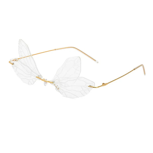 Dragonfly Wing Sunglasses | White