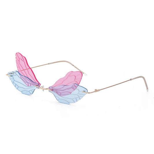 Dragonfly Wing Sunglasses | Pink and Blue