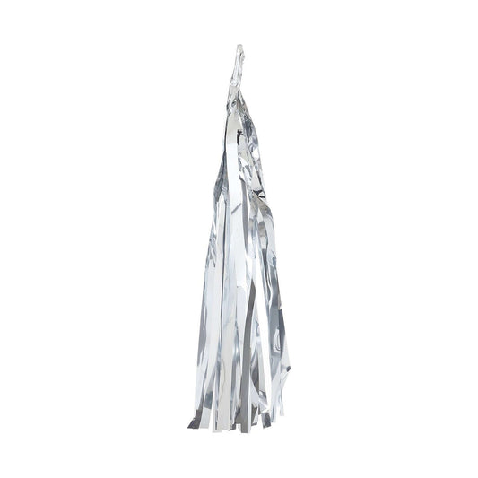 Metallic Silver Foil Tassel