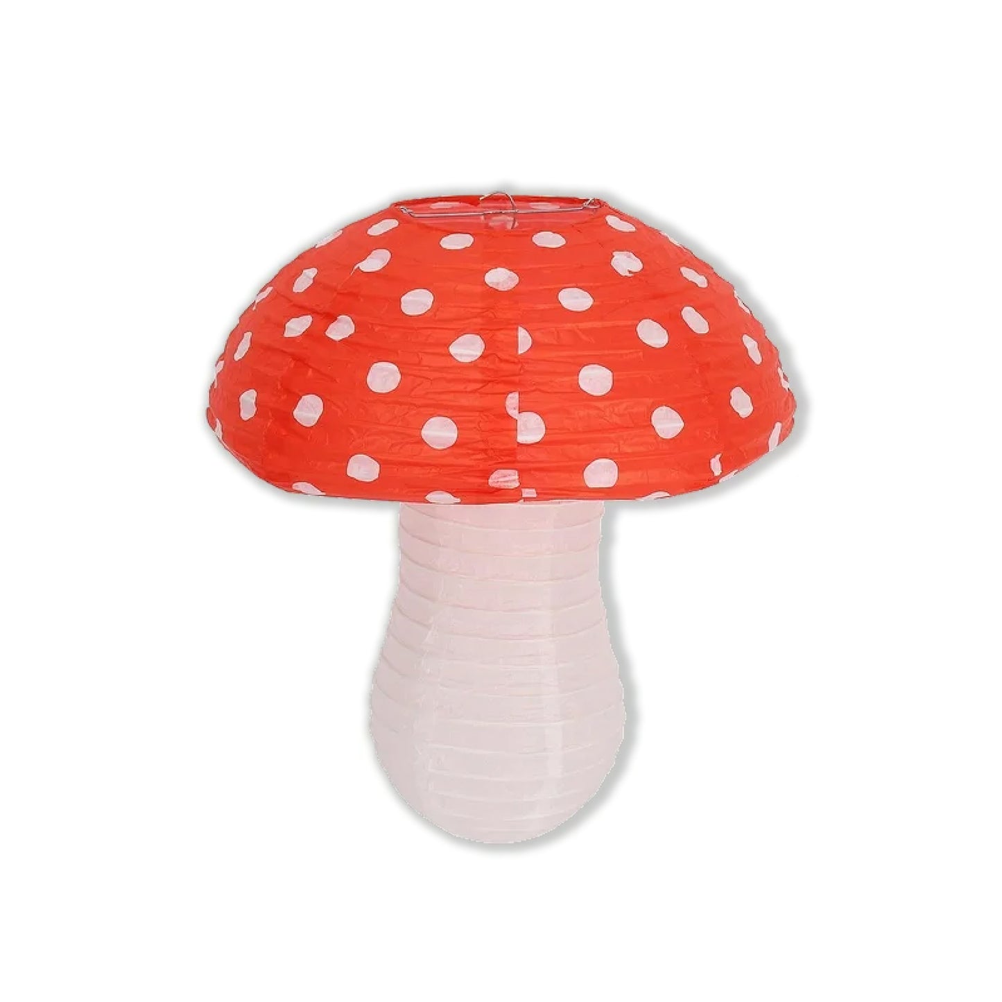 Paper Lantern Shapes: Red Capped White Mushroom