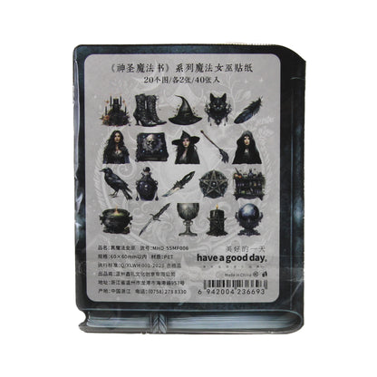 Black Witch Grimoire | Black Magical Sticker Pack