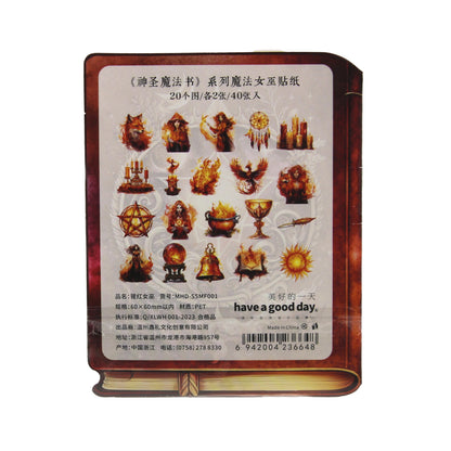 Scarlet Witch Grimoire | Red Magical Sticker Pack