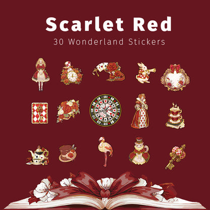 Scarlet Red | Red Wonderland Sticker Pack