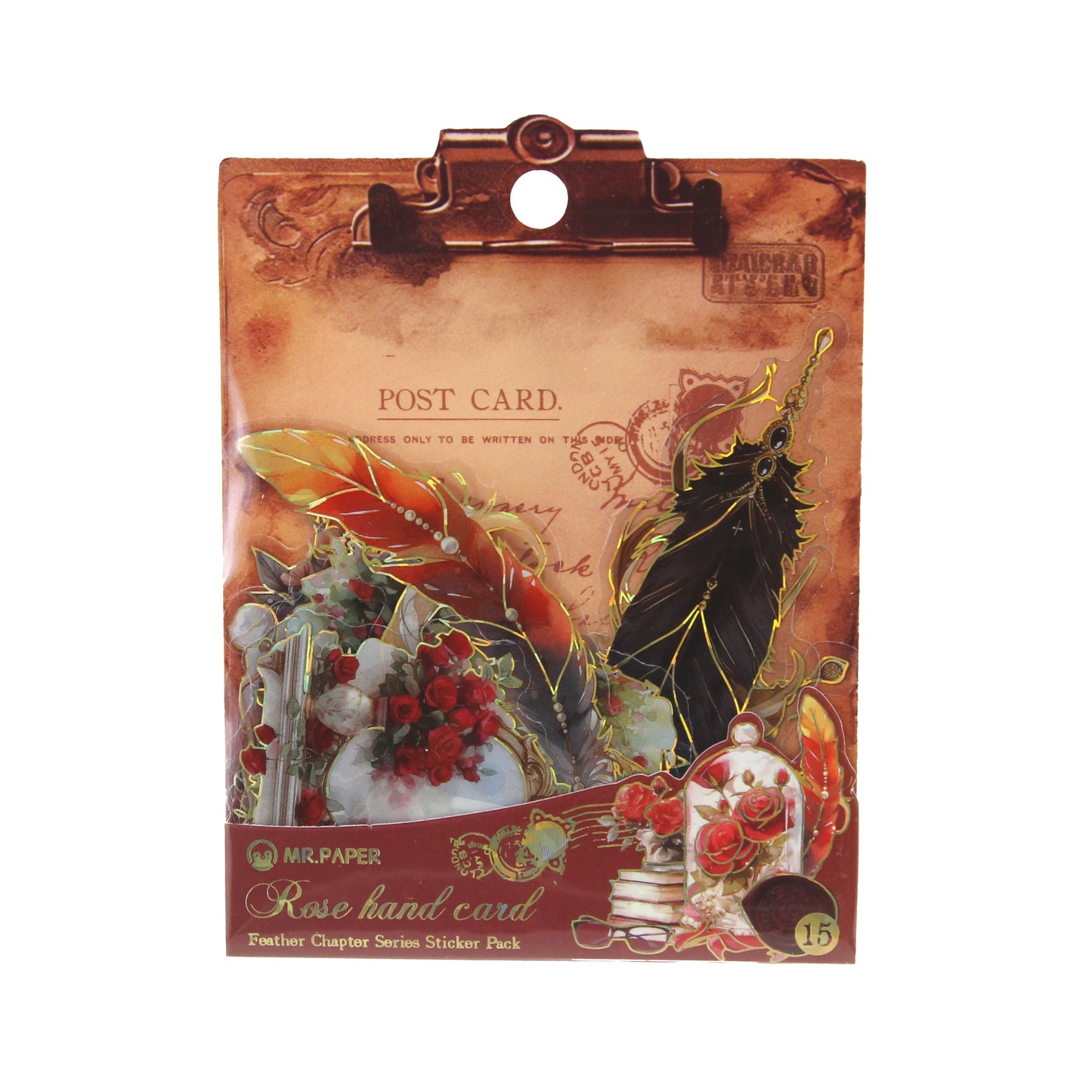 Rose Hand Card | Red Feather Chapter Sticker Pack