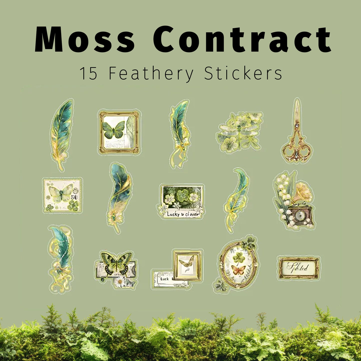 Moss Contract | Green Feather Chapter Sticker Pack