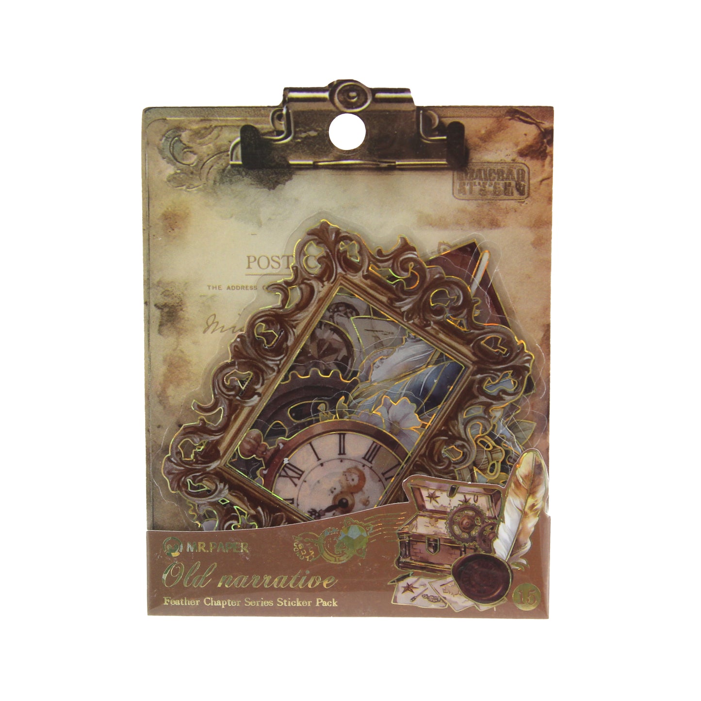 Old Narrative | Sepia Feather Chapter Sticker Pack