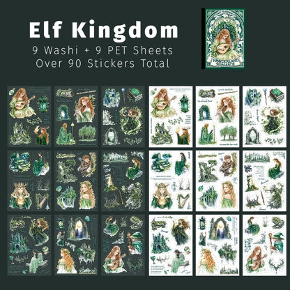 Elf Kingdom | Green Wonderland Romance Sticker Book