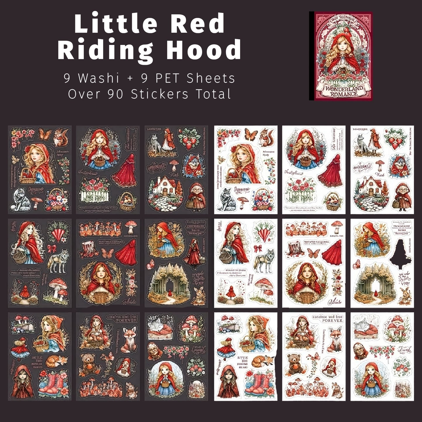 Little Red Riding Hood | Red Wonderland Romance Sticker Book