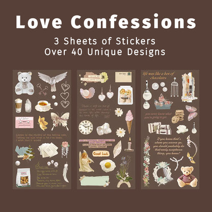 Love Confessions | Tan Sticker Tad Pack