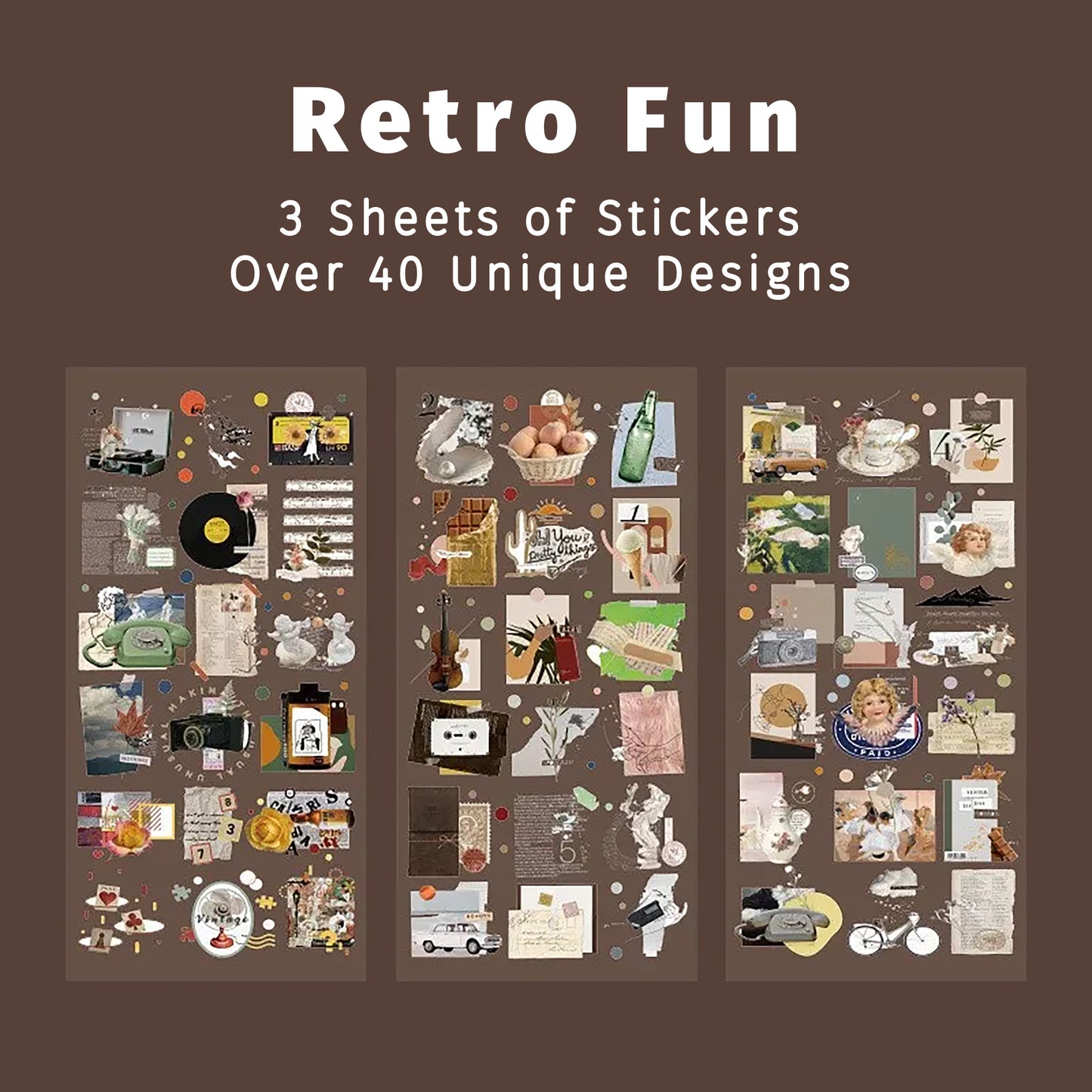 Retro Fun | Tan Sticker Tad Pack