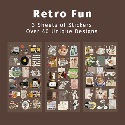 Retro Fun | Tan Sticker Tad Pack