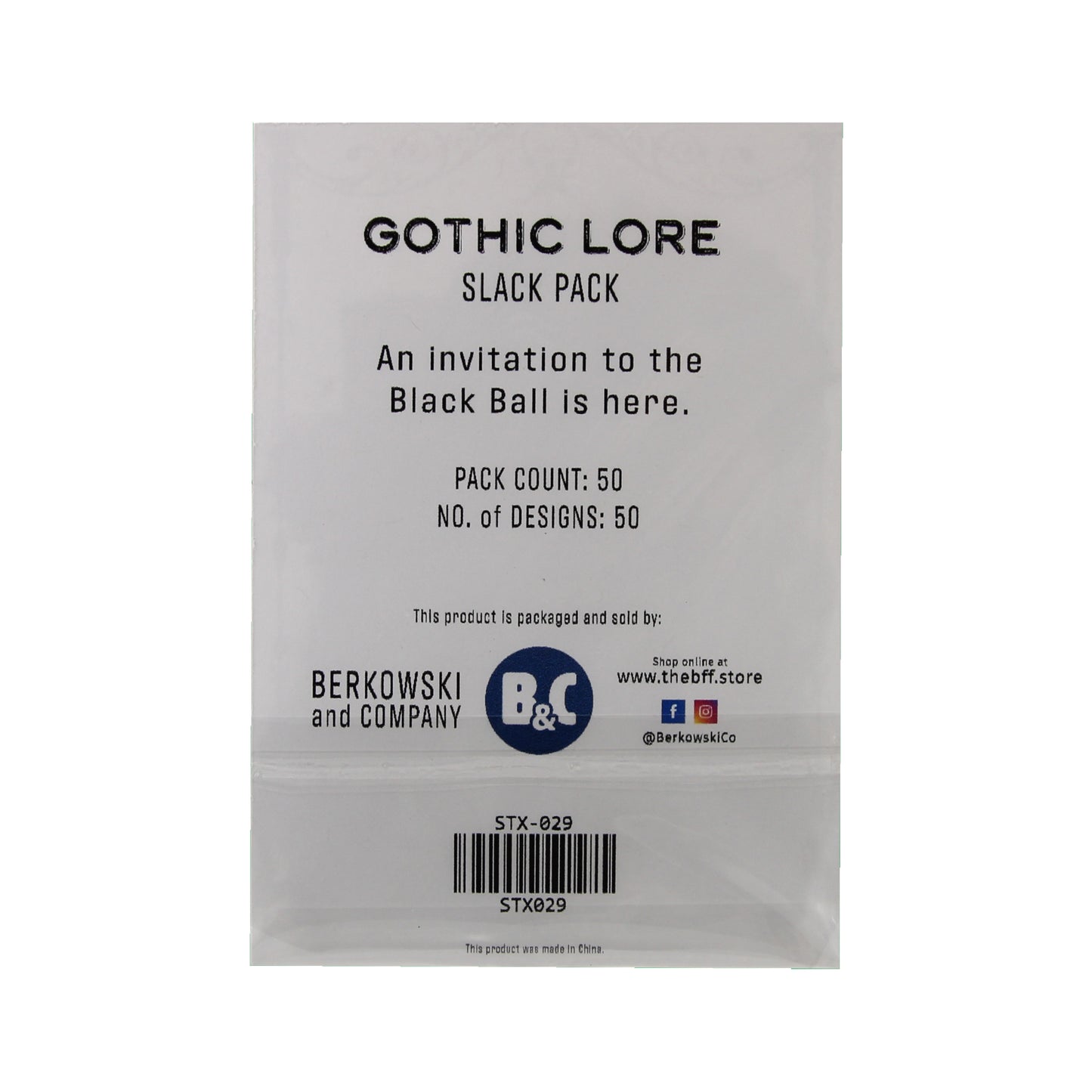 Gothic Lore | Black Sticker Slack Pack