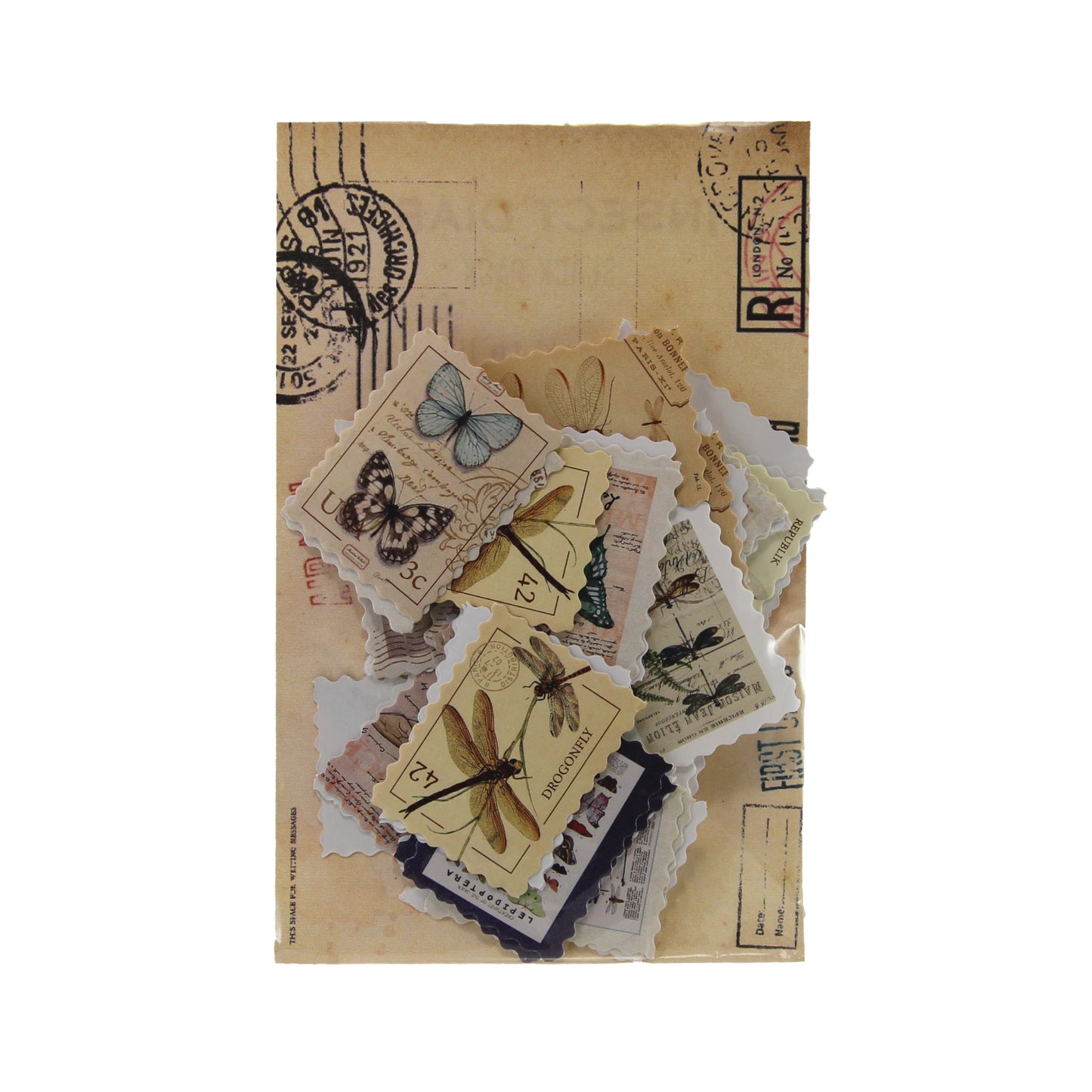 Insect Diary | Tan Stamp-Shaped Sticker Slack Pack