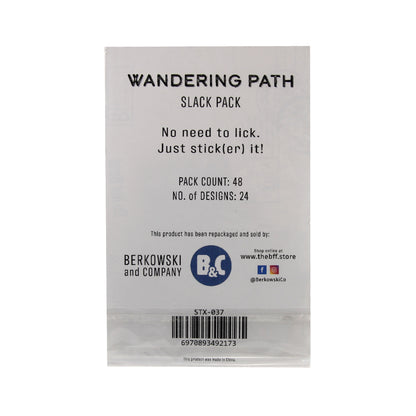 Wandering Path | Blue Stamp-Shaped Sticker Slack Pack