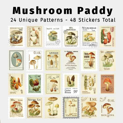 Mushroom Paddy | Red Stamp-Shaped Sticker Slack Pack