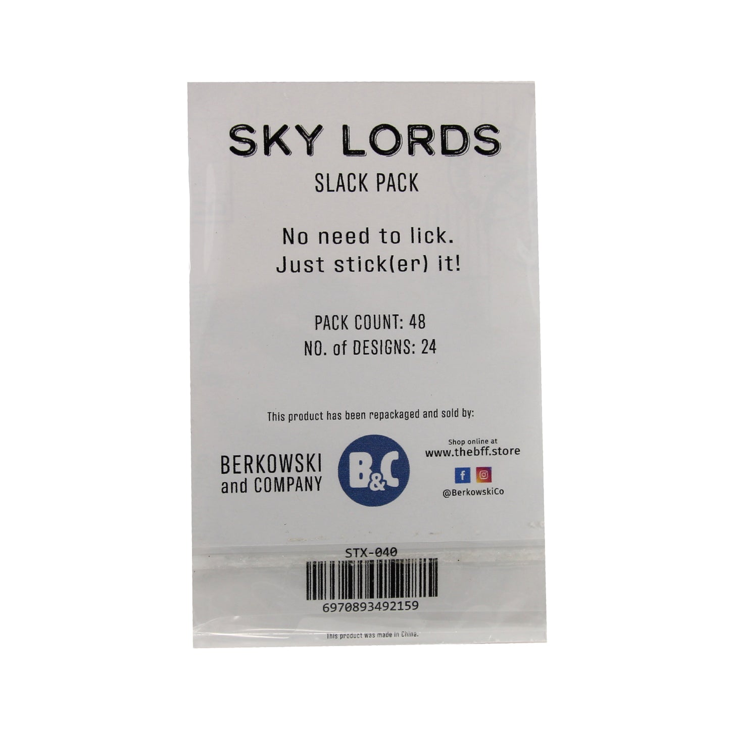 Sky Lords | Beige Stamp-Shaped Sticker Slack Pack
