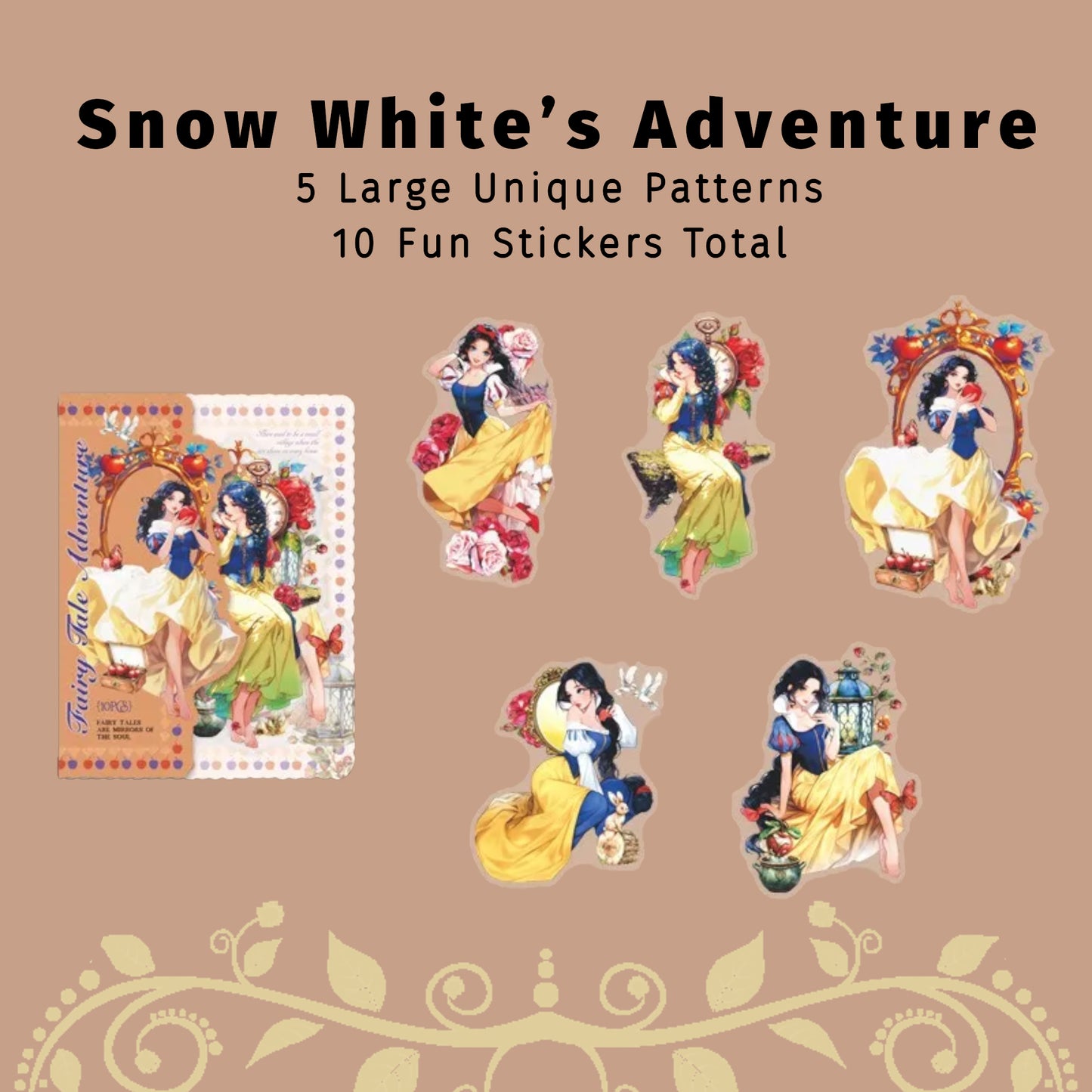 Snow White's Adventure |  Red Fairytale Sticker Pack
