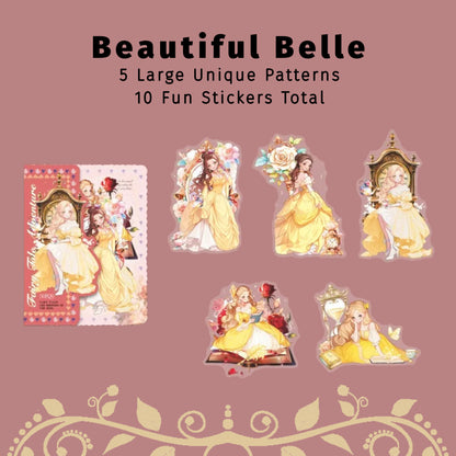 Beautiful Belle | Yellow Fairytale Sticker Pack