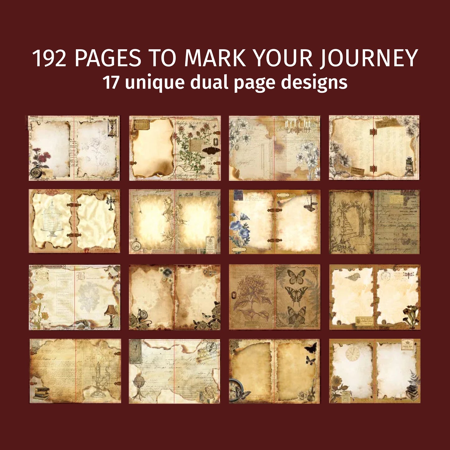 Sunset Glow | Red Ornamental Blank Journal